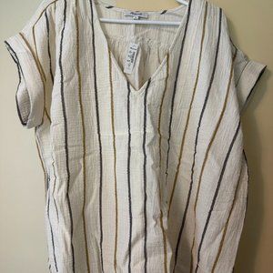 NWT Madewell Lightspun Westing Shirt in Stripe